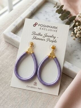 Budha All Weather Womens Earring. Color Purple